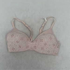 AERIE Women’s NWOT Wireless Light pink Bra convertible straps size: 36C